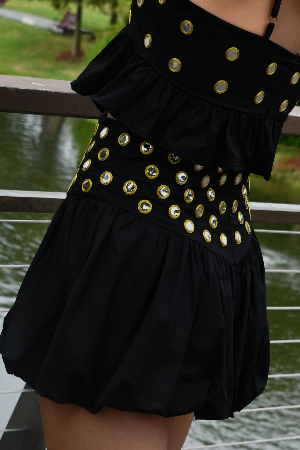 Bubble Hem with Gold Accent Set